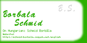 borbala schmid business card